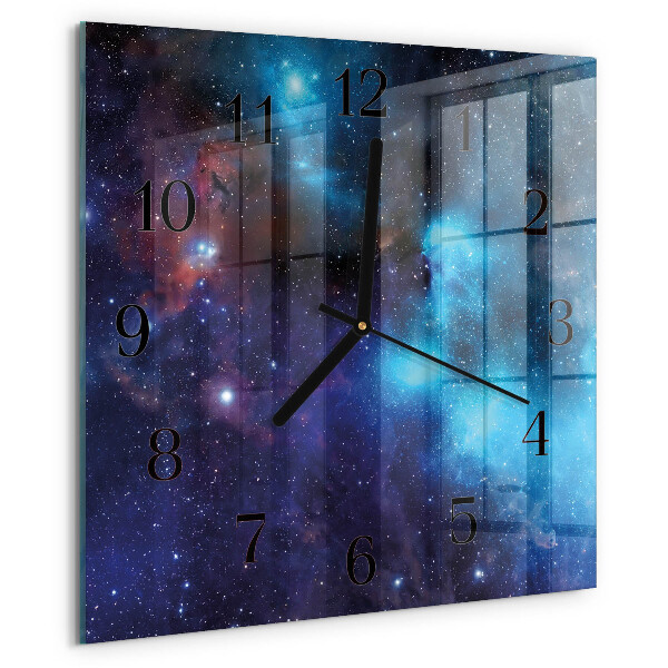 Wanduhr aus glas Sternenhimmel