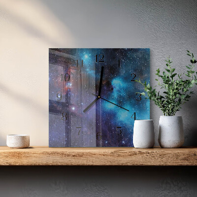 Wanduhr aus glas Sternenhimmel