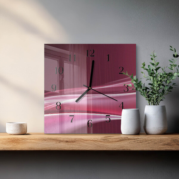 Wanduhr aus glas Abstrakte Linien