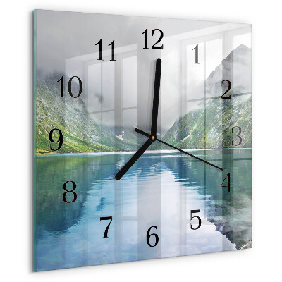 Wanduhr aus glas Bergsee