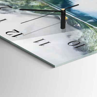 Wanduhr aus glas Bergsee