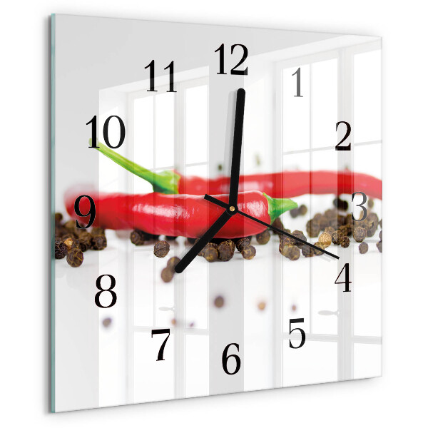Wanduhr aus glas Pfefferkörner