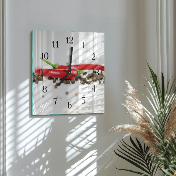 Wanduhr aus glas Pfefferkörner