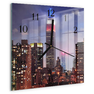 Wanduhr aus glas Horizont