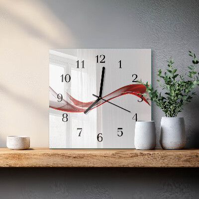 Wanduhr aus glas Abstrakte Linien