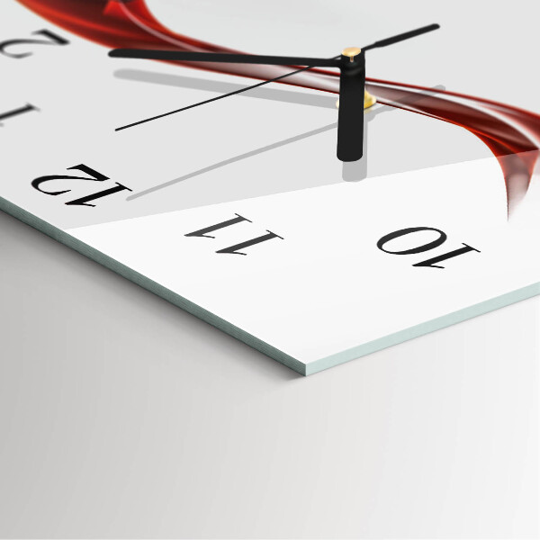 Wanduhr aus glas Abstrakte Linien