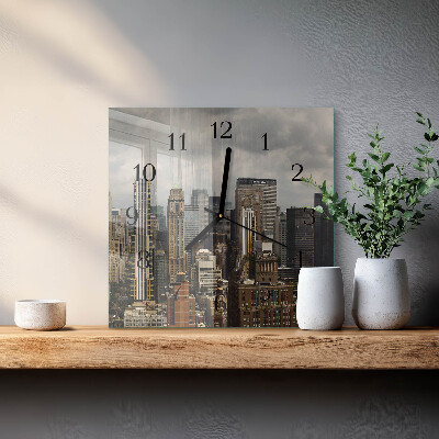 Wanduhr aus glas Horizont