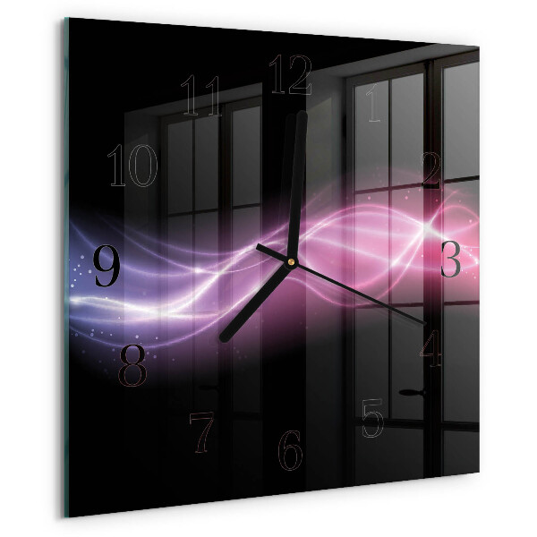 Wanduhr aus glas Abstrakte Linien