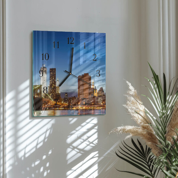 Wanduhr aus glas Horizont