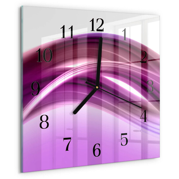 Wanduhr aus glas Abstrakte Linien