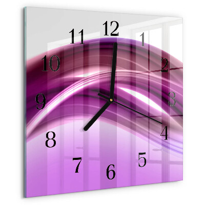 Wanduhr aus glas Abstrakte Linien