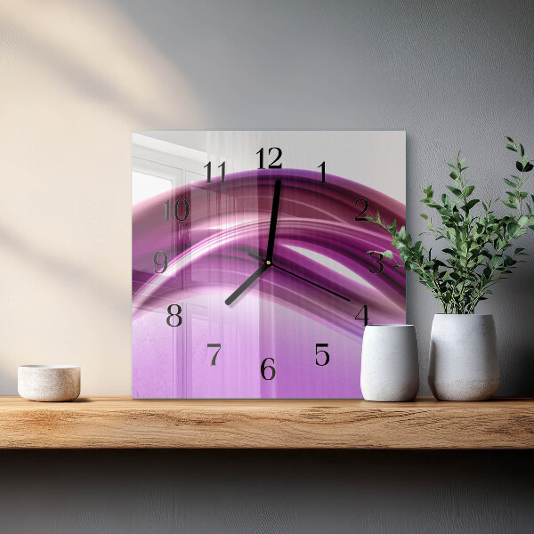 Wanduhr aus glas Abstrakte Linien