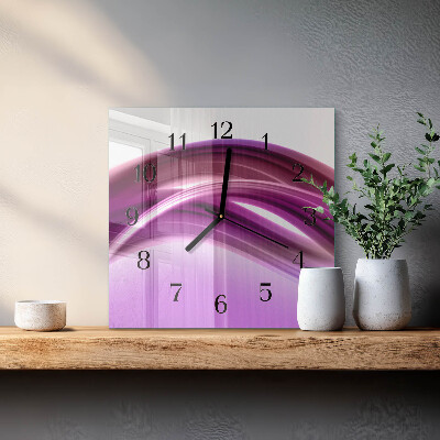 Wanduhr aus glas Abstrakte Linien