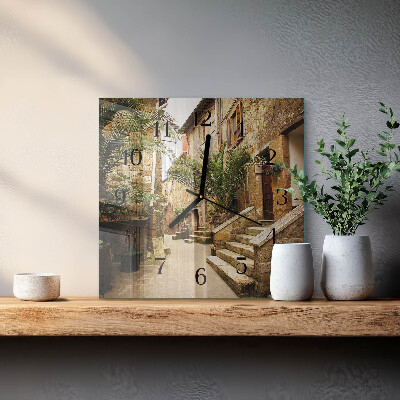 Wanduhr aus glas Avenue Palms