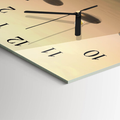 Wanduhr aus glas Steine Wasser