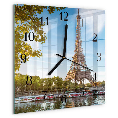Wanduhr aus glas Eiffelturm Paris