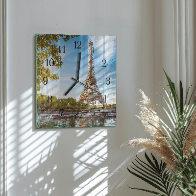 Wanduhr aus glas Eiffelturm Paris