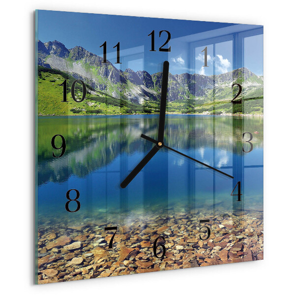 Wanduhr aus glas Bergsee