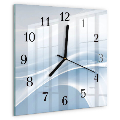 Wanduhr aus glas Abstrakte Linien