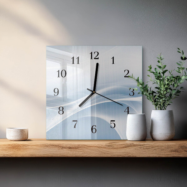 Wanduhr aus glas Abstrakte Linien