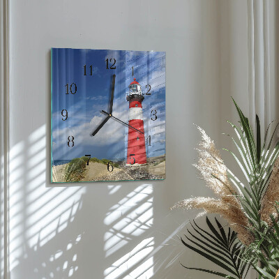 Wanduhr aus glas Leuchtturm