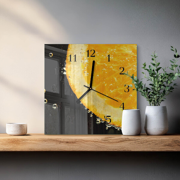 Wanduhr aus glas Zitronensäure