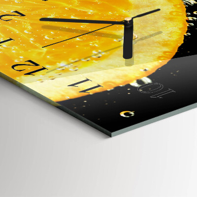 Wanduhr aus glas Zitronensäure