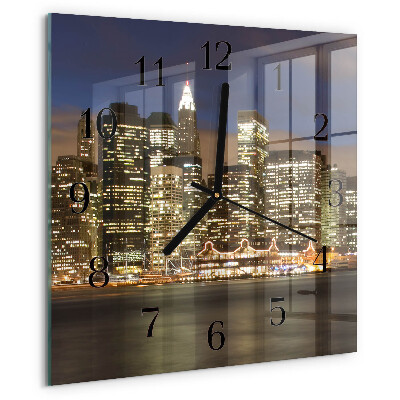 Wanduhr aus glas Horizont