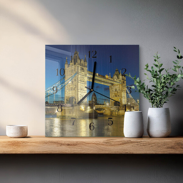 Wanduhr aus glas London Bridge