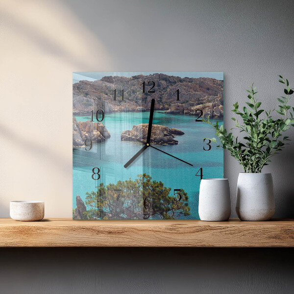 Wanduhr aus glas Meereslandschaft