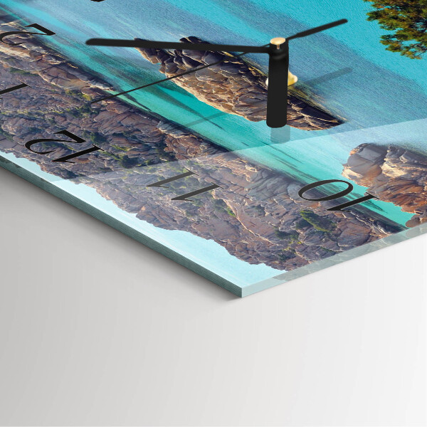 Wanduhr aus glas Meereslandschaft