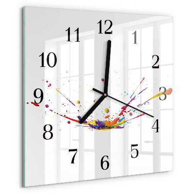 Wanduhr aus glas Flecken