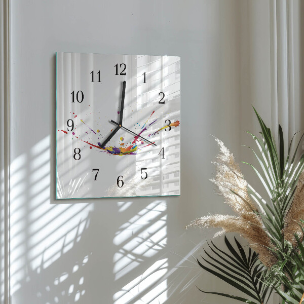 Wanduhr aus glas Flecken