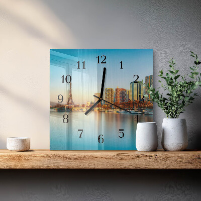 Wanduhr aus glas Eiffelturm Paris