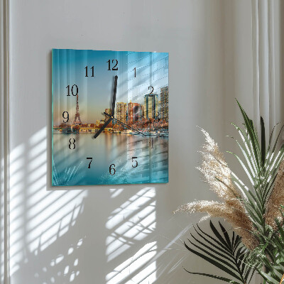 Wanduhr aus glas Eiffelturm Paris