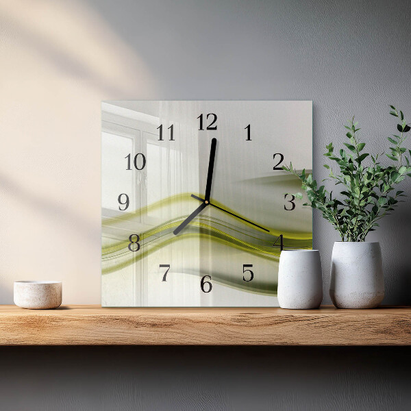 Wanduhr aus glas Abstrakte Linien