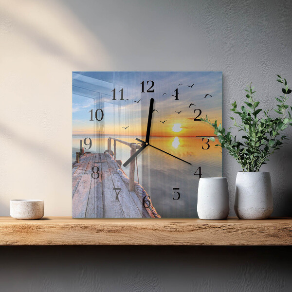 Wanduhr aus glas Pier