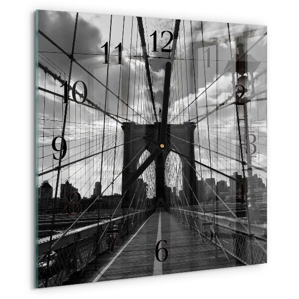 Wanduhr aus glas Brücke