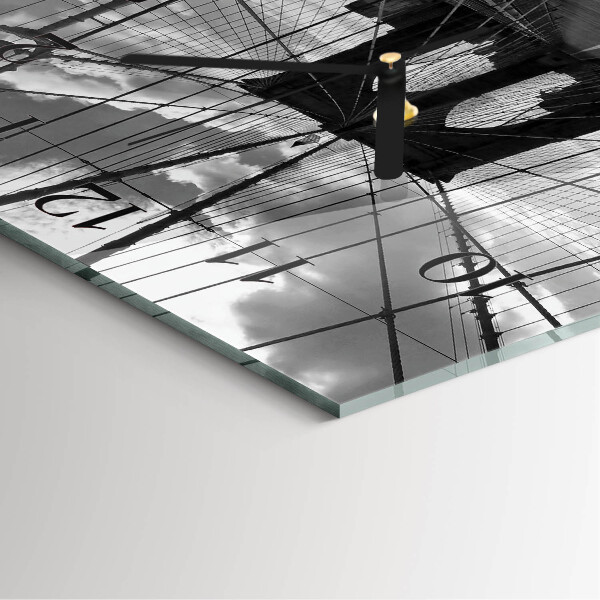Wanduhr aus glas Brücke