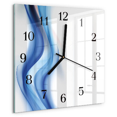 Wanduhr aus glas Abstrakter Rauch