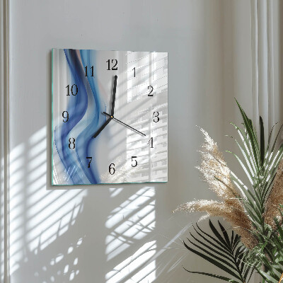 Wanduhr aus glas Abstrakter Rauch