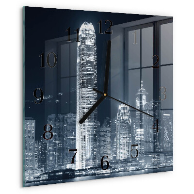 Wanduhr aus glas Horizont