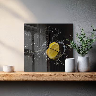 Wanduhr aus glas Zitronensäure