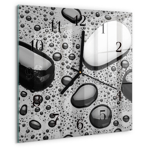 Wanduhr aus glas Steine