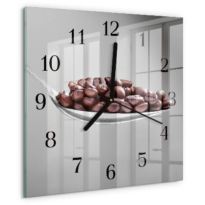 Wanduhr aus glas Ein Löffel Kaffee