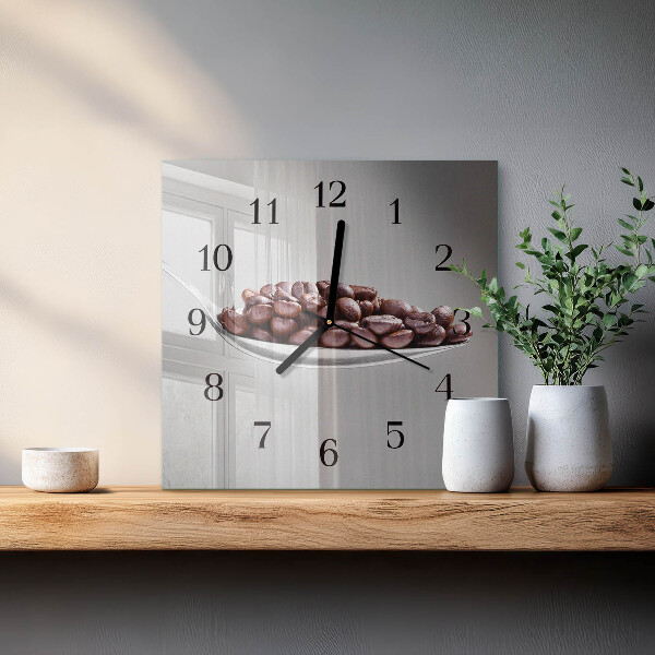 Wanduhr aus glas Ein Löffel Kaffee