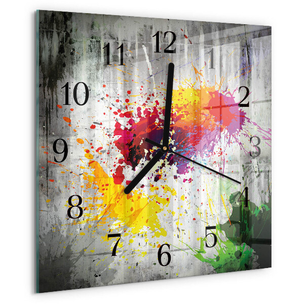 Wanduhr aus glas Flecken