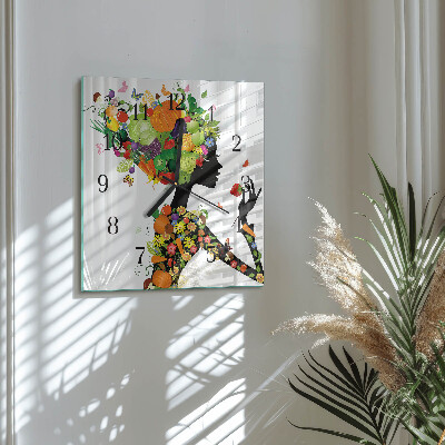 Wanduhr aus glas Stück