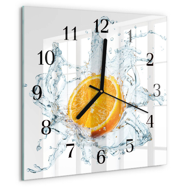 Wanduhr aus glas Wasser
