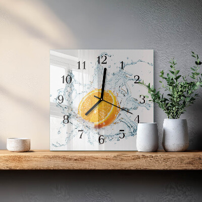 Wanduhr aus glas Wasser
